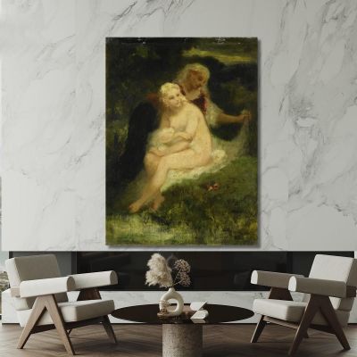 After The Bath Narcisse-Virgile Diaz de La Peña nvd4 canvas print 