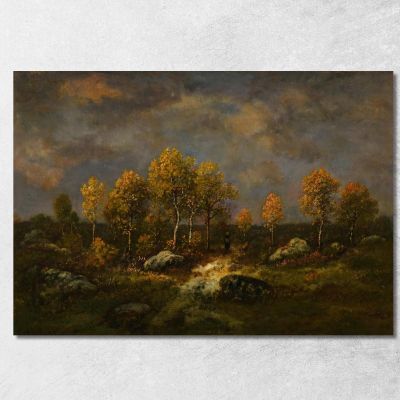 Stormy Sky Narcisse-Virgile Diaz de La Peña nvd12 canvas print 
