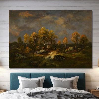 Stormy Sky Narcisse-Virgile Diaz de La Peña nvd12 canvas print 