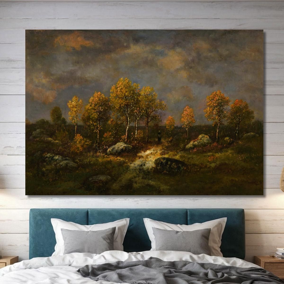 Stormy Sky Narcisse-Virgile Diaz de La Peña nvd12 canvas print 