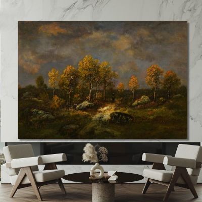 Stormy Sky Narcisse-Virgile Diaz de La Peña nvd12 canvas print 