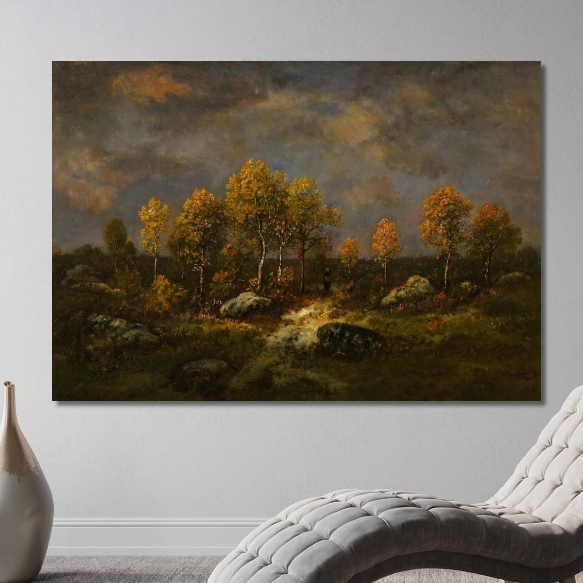 Stormy Sky Narcisse-Virgile Diaz de La Peña nvd12 canvas print 