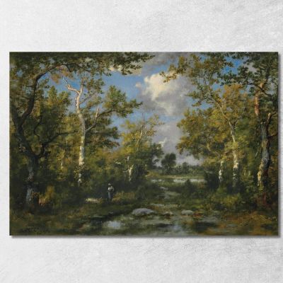 Clearing In The Forest Of Fontainebleau Narcisse-Virgile Diaz de La Peña nvd13 canvas print 