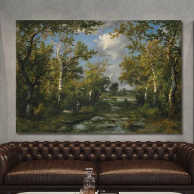 Clearing In The Forest Of Fontainebleau Narcisse-Virgile Diaz de La Peña nvd13 canvas print 