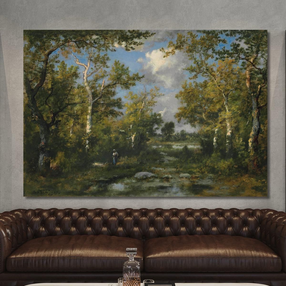 Clearing In The Forest Of Fontainebleau Narcisse-Virgile Diaz de La Peña nvd13 canvas print 