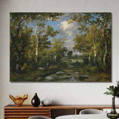 Clearing In The Forest Of Fontainebleau Narcisse-Virgile Diaz de La Peña nvd13 canvas print 