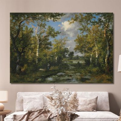 Clearing In The Forest Of Fontainebleau Narcisse-Virgile Diaz de La Peña nvd13 canvas print 