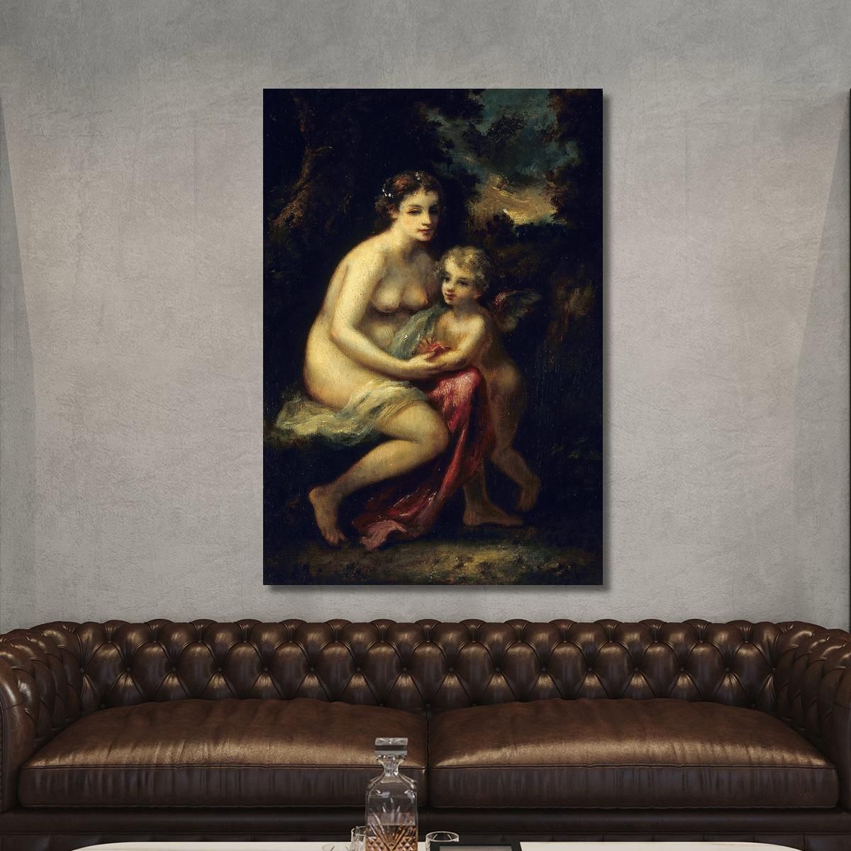 Education Of Cupid Narcisse-Virgile Diaz de La Peña nvd18 canvas print 