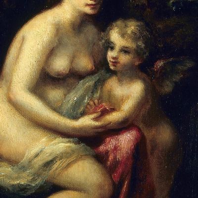 Education Of Cupid Narcisse-Virgile Diaz de La Peña nvd18 canvas print