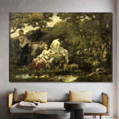 Idyll Narcisse-Virgile Diaz de La Peña nvd31 canvas print 