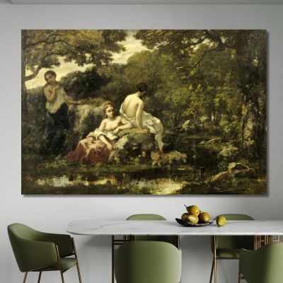 Idyll Narcisse-Virgile Diaz de La Peña nvd31 canvas print 