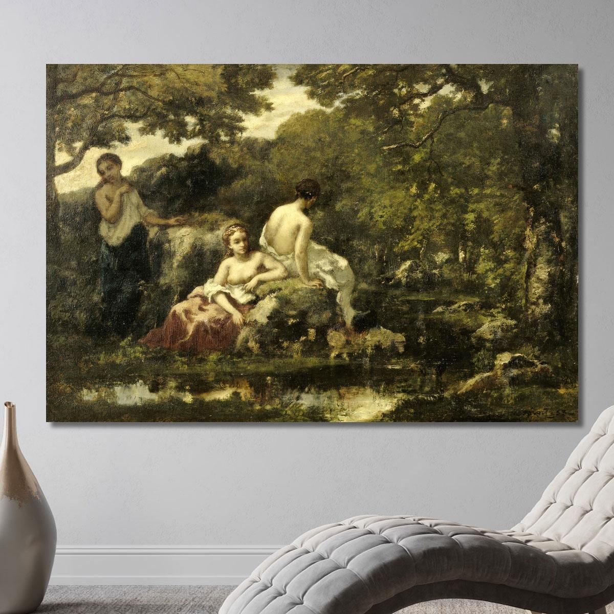 Idyll Narcisse-Virgile Diaz de La Peña nvd31 canvas print 