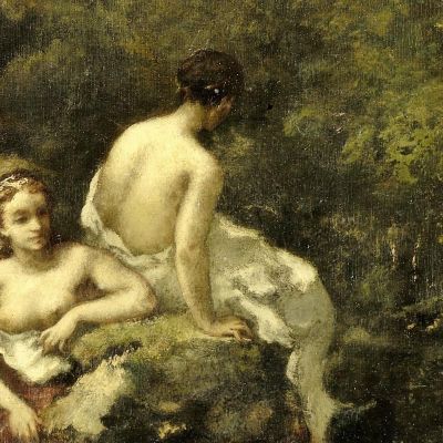 Idyll Narcisse-Virgile Diaz de La Peña nvd31 canvas print