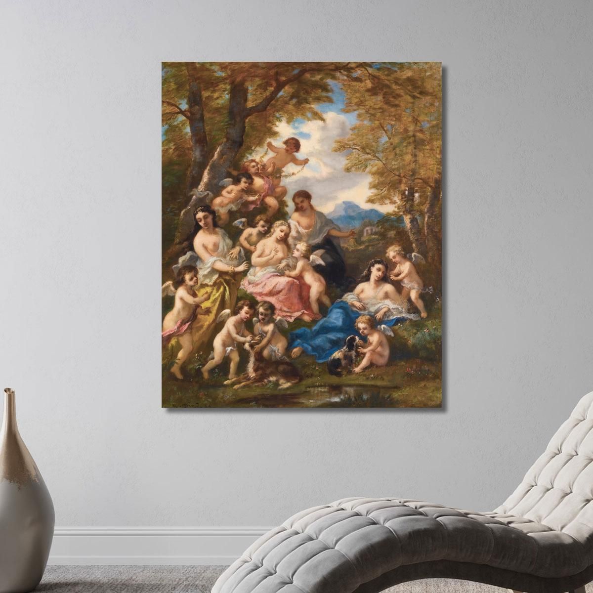 Nymphs And Cupids Narcisse-Virgile Diaz de La Peña nvd50 canvas print 