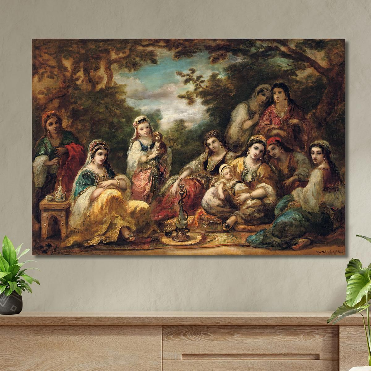 Oriental Ladies At Leisure Narcisse-Virgile Diaz de La Peña nvd51 canvas print 