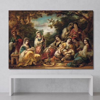 Oriental Ladies At Leisure Narcisse-Virgile Diaz de La Peña nvd51 canvas print 