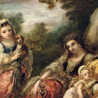Oriental Ladies At Leisure Narcisse-Virgile Diaz de La Peña nvd51 canvas print