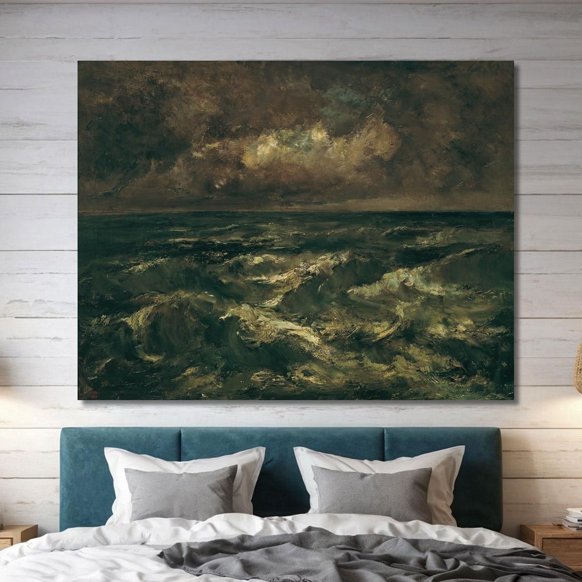 Stormy Sea Narcisse-Virgile Diaz de La Peña nvd66 canvas print 