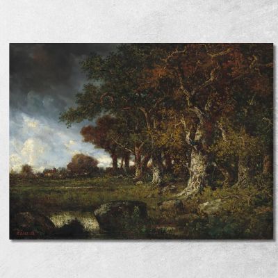 The Edge Of The Forest At Les Monts-Girard Fontainebleau Narcisse-Virgile Diaz de La Peña nvd69 canvas print 