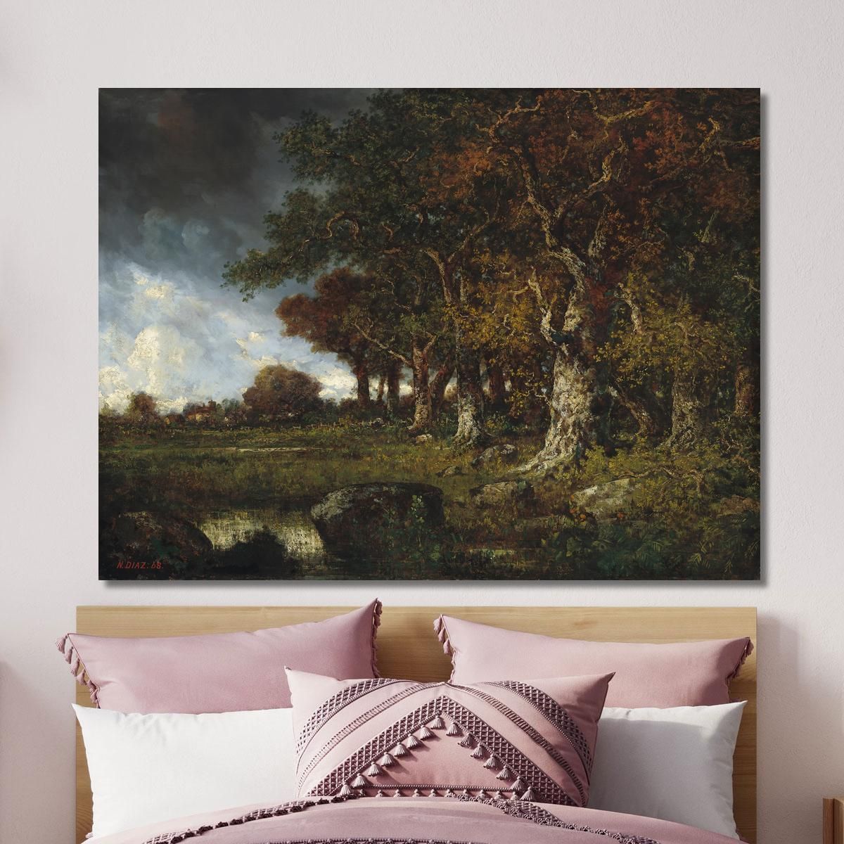 The Edge Of The Forest At Les Monts-Girard Fontainebleau Narcisse-Virgile Diaz de La Peña nvd69 canvas print 