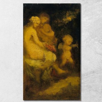 The Education Of Cupid Narcisse-Virgile Diaz de La Peña nvd70 canvas print 