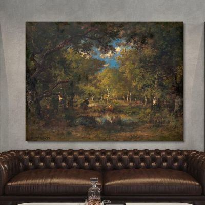 The Forest Of Fontainebleau Narcisse-Virgile Diaz de La Peña nvd71 canvas print 