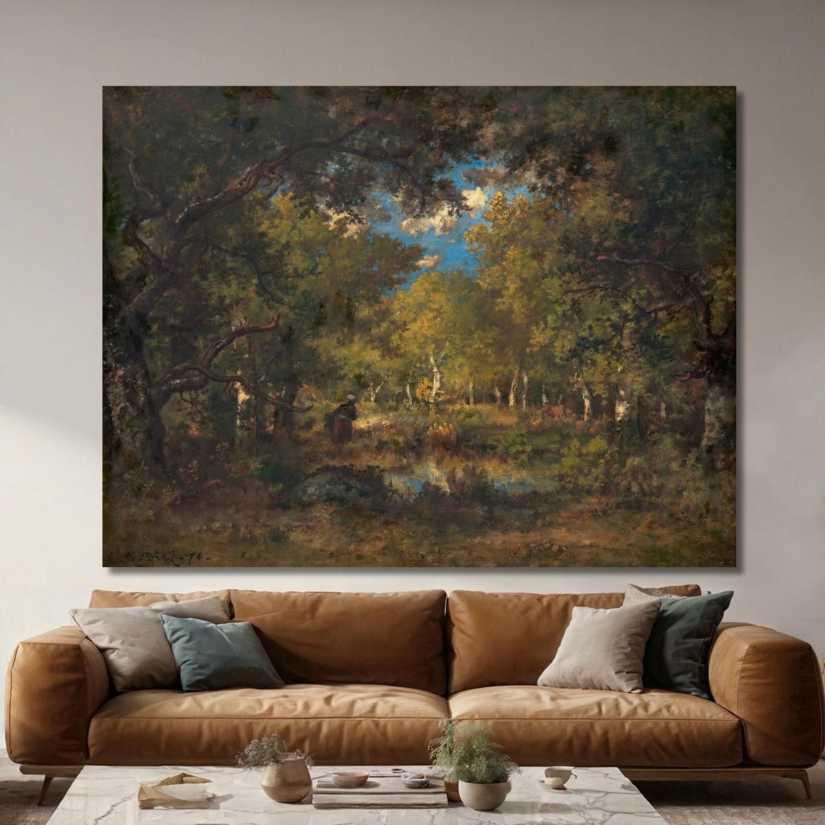 The Forest Of Fontainebleau Narcisse-Virgile Diaz de La Peña nvd71 canvas print 