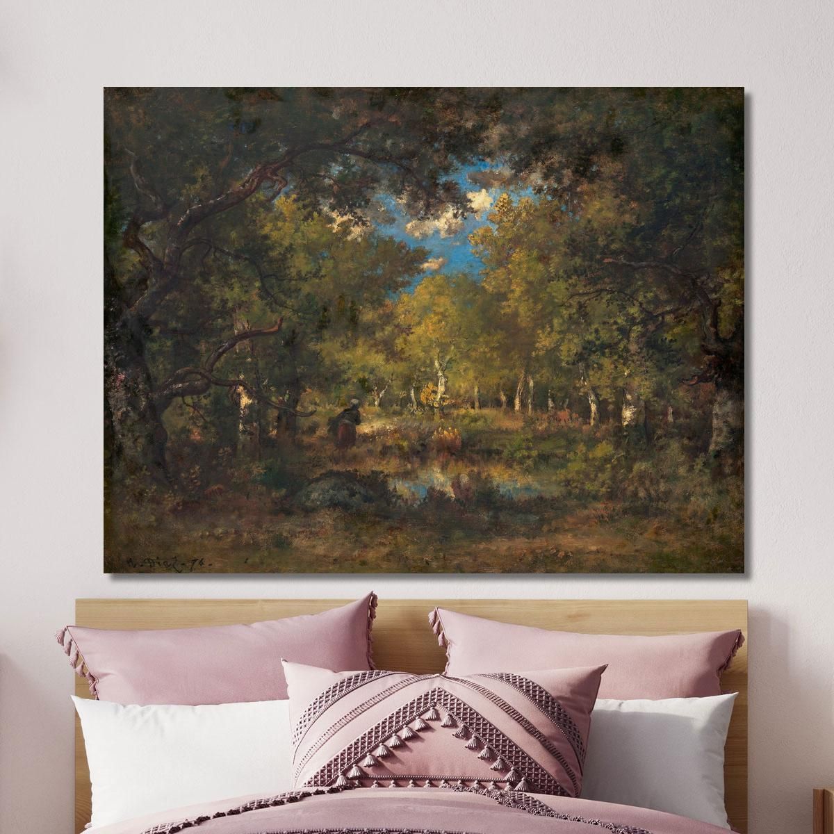 The Forest Of Fontainebleau Narcisse-Virgile Diaz de La Peña nvd71 canvas print 