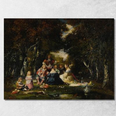 An Outing In The Countryside Narcisse-Virgile Diaz de La Peña nvd79 canvas print 