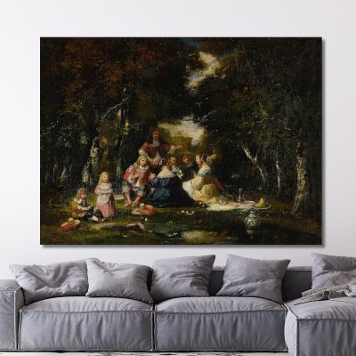 An Outing In The Countryside Narcisse-Virgile Diaz de La Peña nvd79 canvas print 