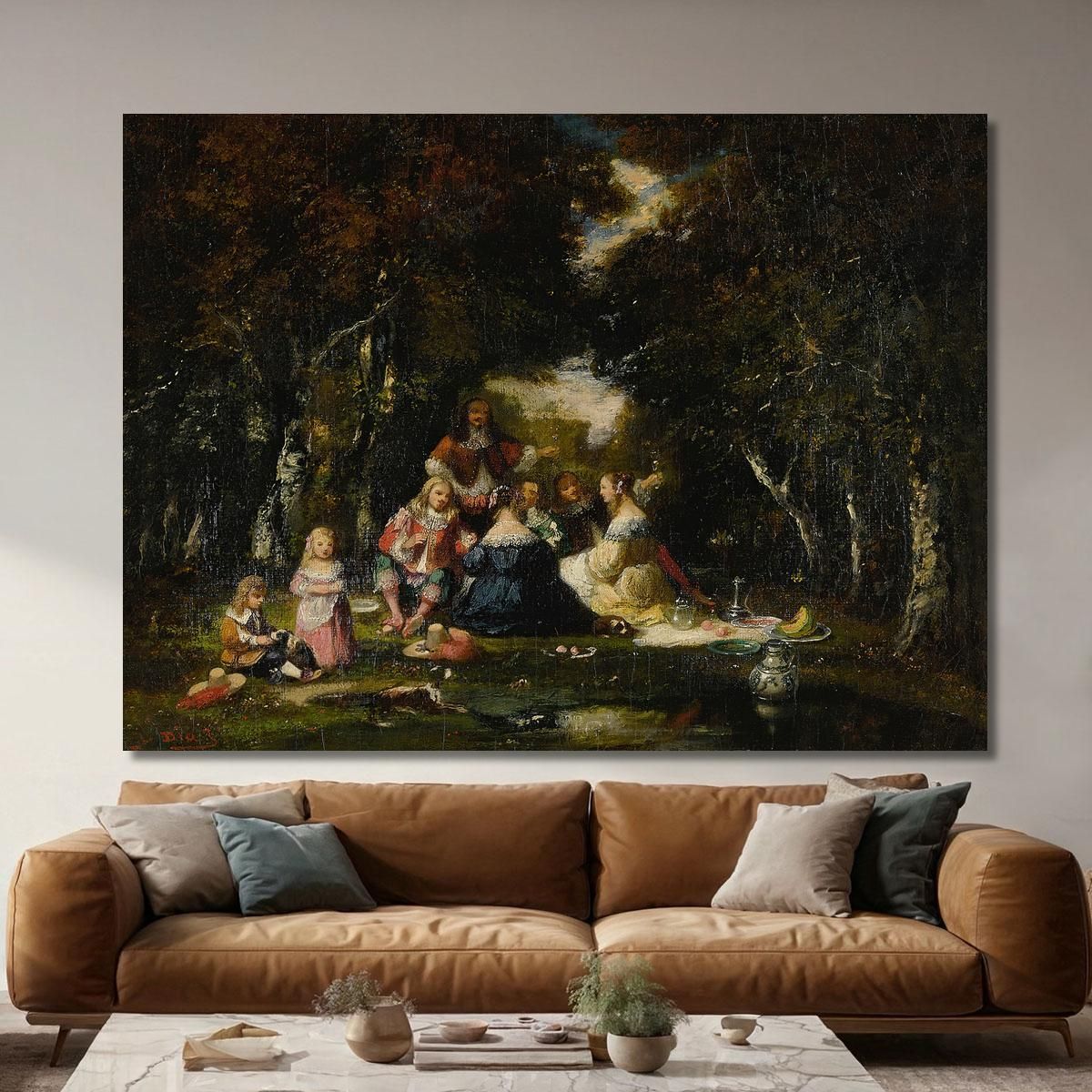 An Outing In The Countryside Narcisse-Virgile Diaz de La Peña nvd79 canvas print 