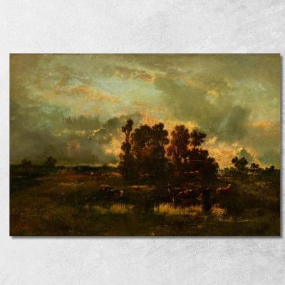 Wet Pasture Narcisse-Virgile Diaz de La Peña nvd86 canvas print 