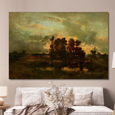 Wet Pasture Narcisse-Virgile Diaz de La Peña nvd86 canvas print 