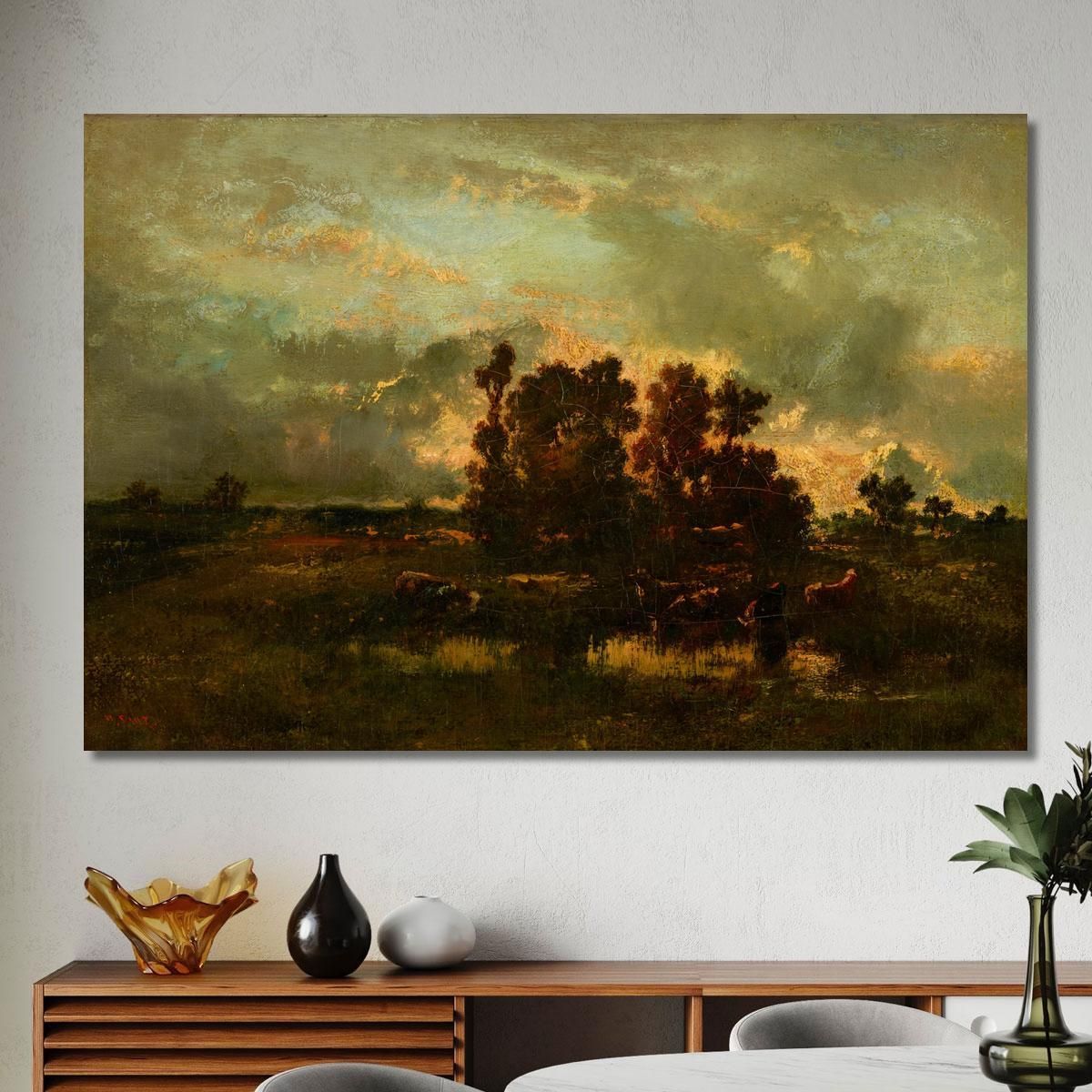 Wet Pasture Narcisse-Virgile Diaz de La Peña nvd86 canvas print 