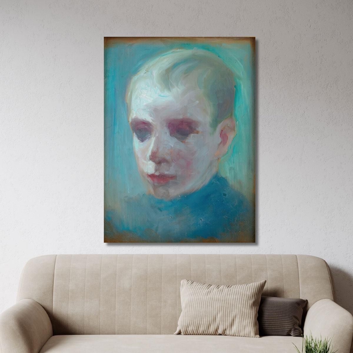 Boy'S Head Nils Dardel ndr17 canvas print 