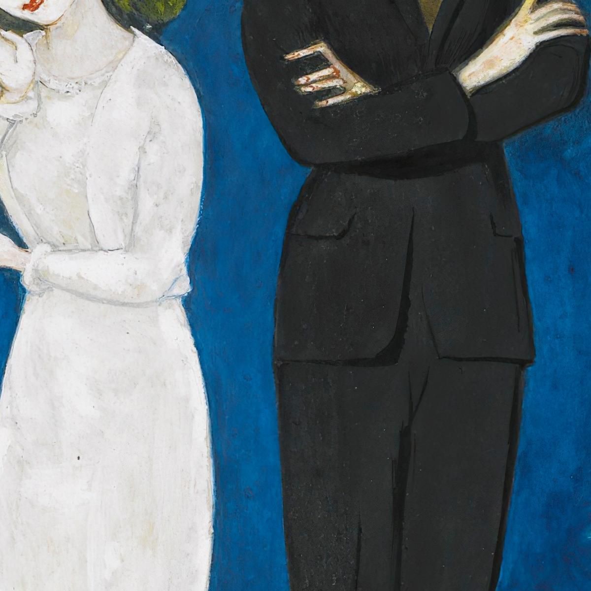 Young Man In Black Girl In White Nils Dardel ndr54 canvas print