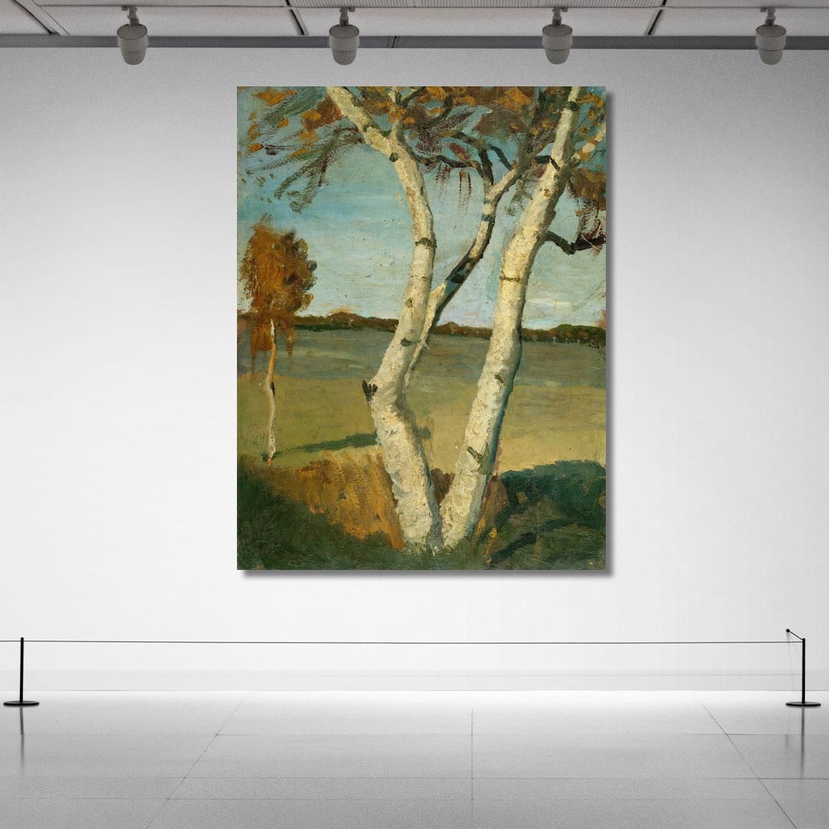 Birch Tree In A Landscape Paula Modersohn-Becker pmb1 canvas print 