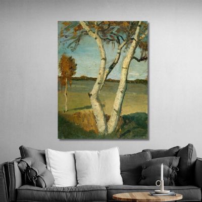 Birch Tree In A Landscape Paula Modersohn-Becker pmb1 canvas print 