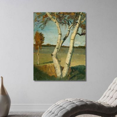 Birch Tree In A Landscape Paula Modersohn-Becker pmb1 canvas print 