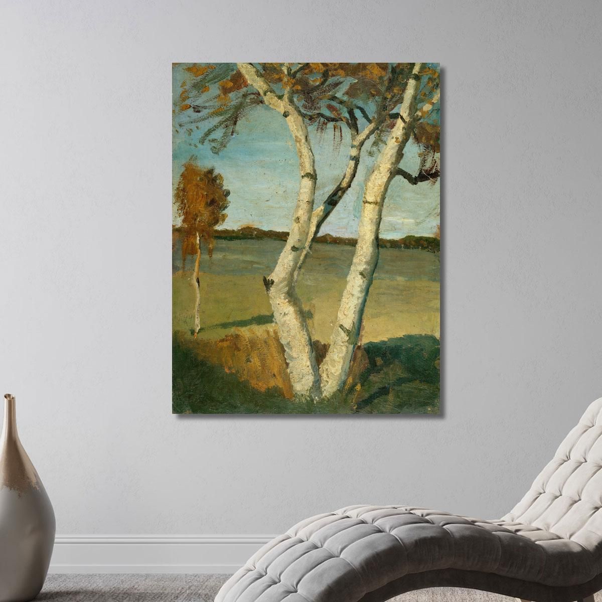 Birch Tree In A Landscape Paula Modersohn-Becker pmb1 canvas print 