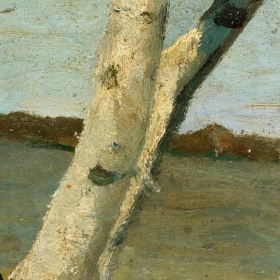Birch Tree In A Landscape Paula Modersohn-Becker pmb1 canvas print