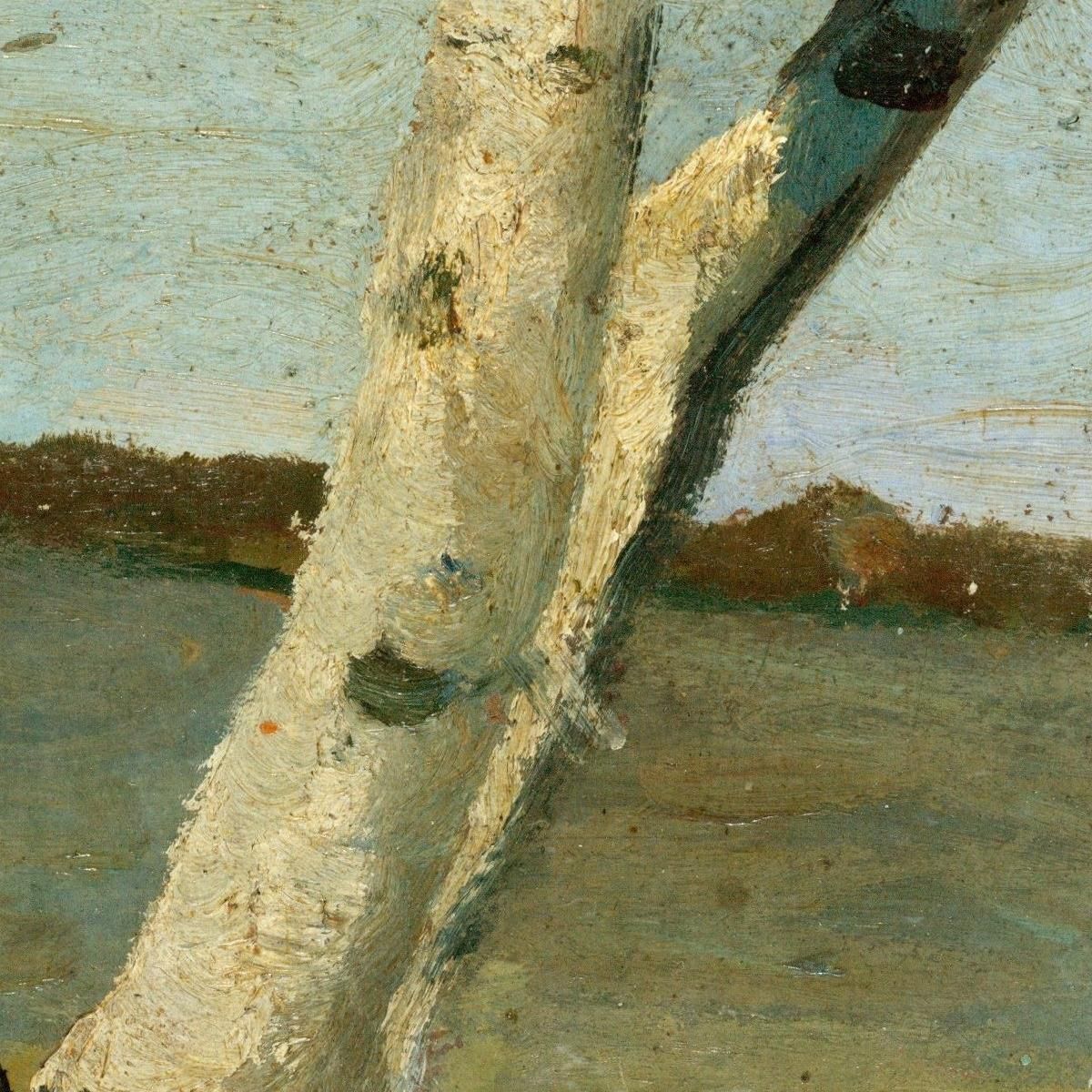 Birch Tree In A Landscape Paula Modersohn-Becker pmb1 canvas print