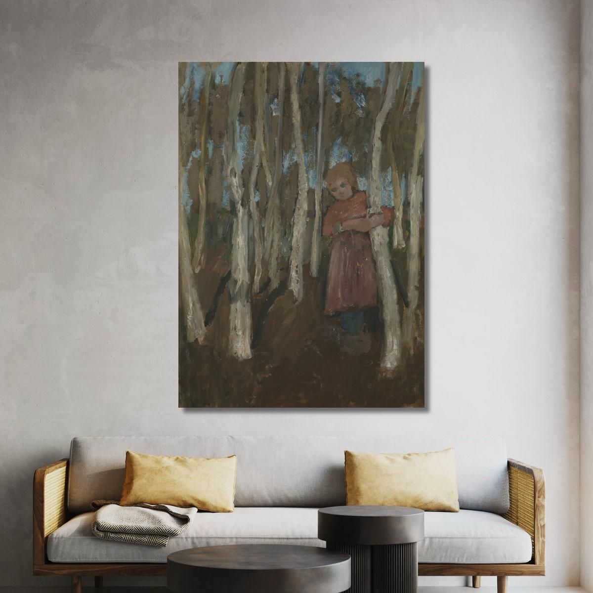 Girl In A Birch Forest Paula Modersohn-Becker pmb15 canvas print 