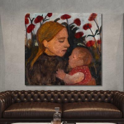 Girl With Child Paula Modersohn-Becker pmb19 canvas print 