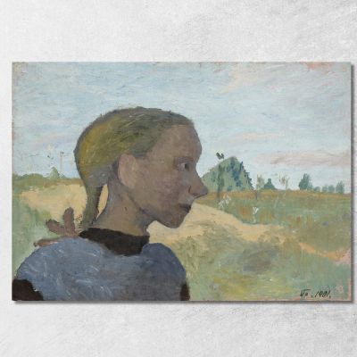 Portrait Of A Girl Paula Modersohn-Becker pmb35 canvas print 