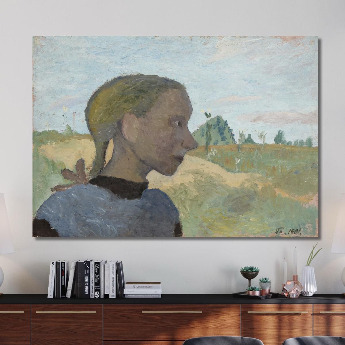 Portrait Of A Girl Paula Modersohn-Becker pmb35 canvas print 