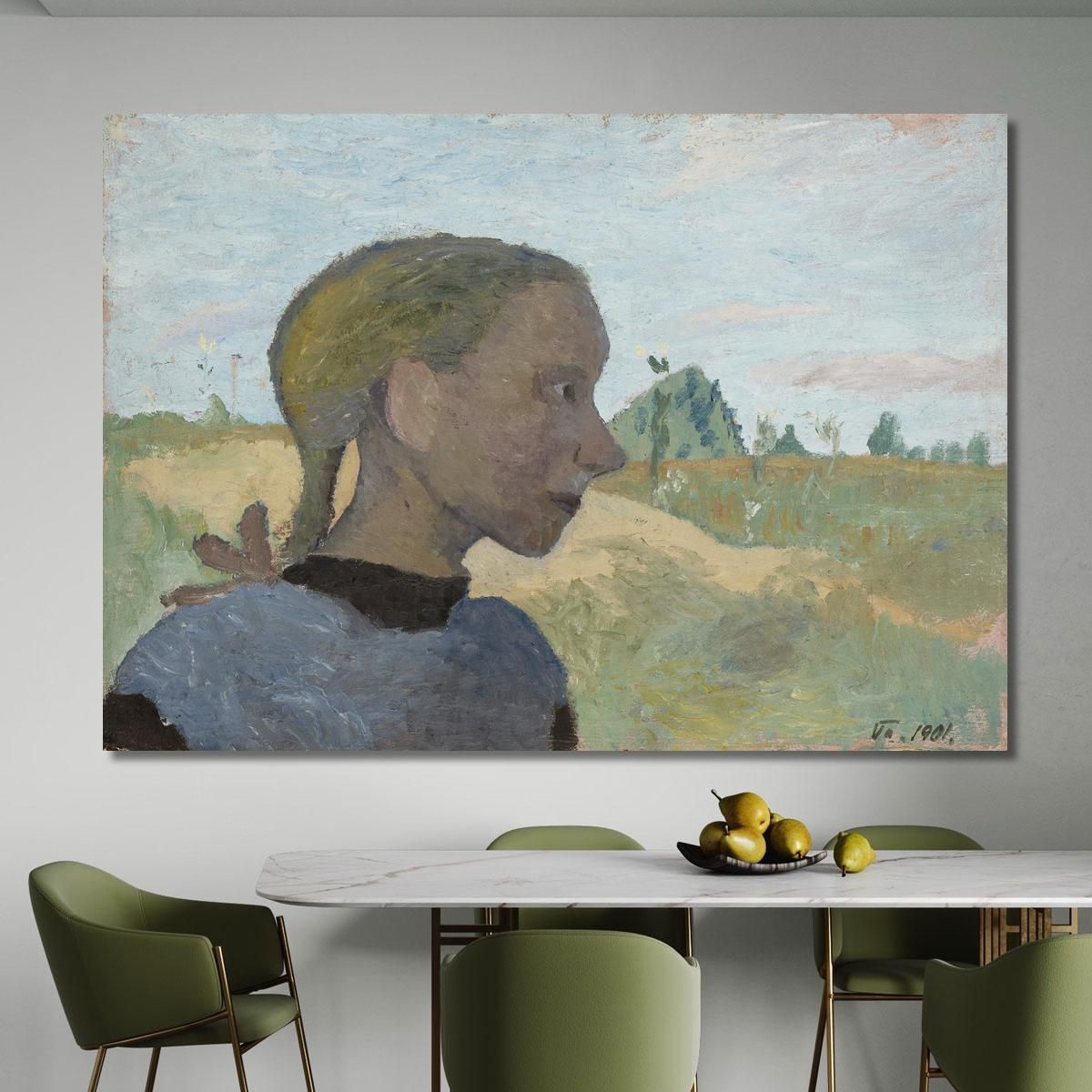 Portrait Of A Girl Paula Modersohn-Becker pmb35 canvas print 