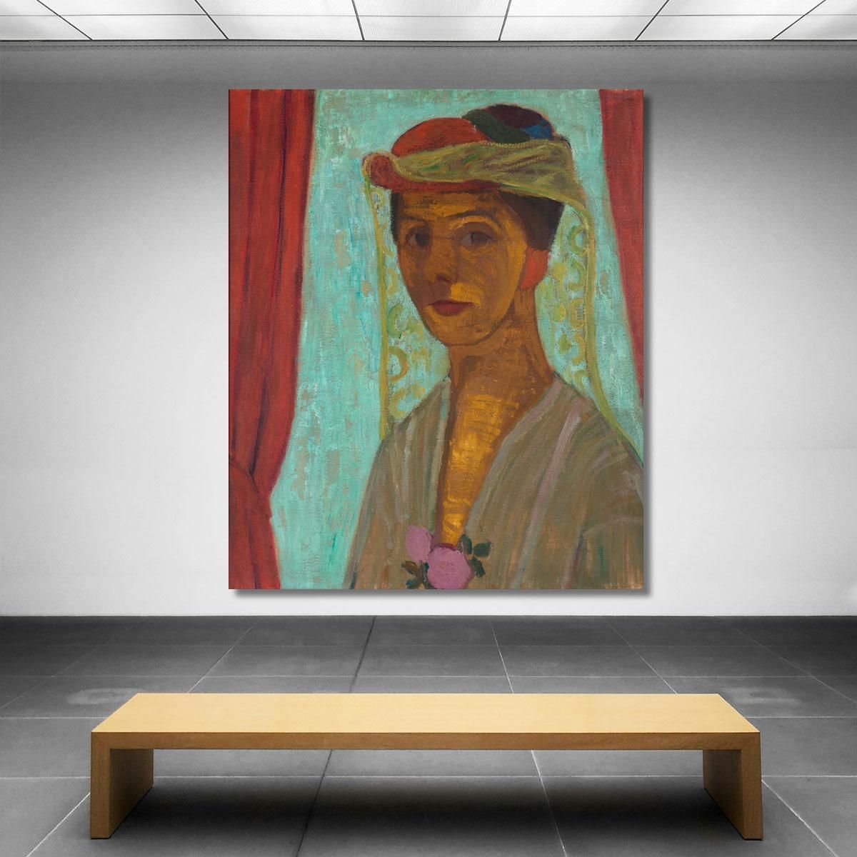 Self-Portrait With Hat And Veil Paula Modersohn-Becker pmb42 canvas print