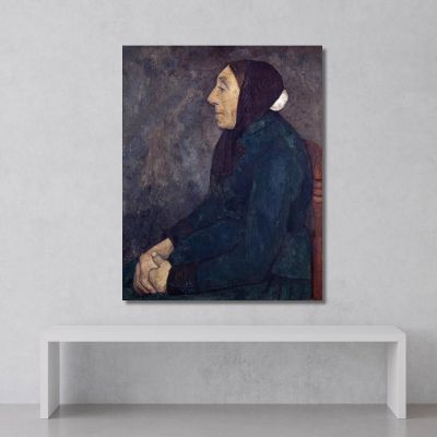 Sitting Old Peasant Woman Paula Modersohn-Becker pmb44 canvas print 