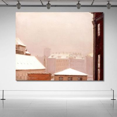 Copenhagen Roofs Under The Snow Peder Severin Krøyer psk16 canvas print 